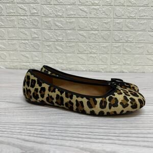 Jon Josef Animal Print Ballet Flats Womens 11 Slip On Loafer Leopard Print Shoes
